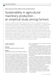 Sustainability in agricultural machinery production