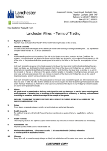 Terms of Trading - Lanchester Wines