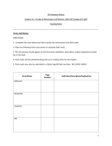 AP European History Chapter 22 – An Age of Nationalism and