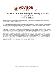The Role of Short Selling in Equity Markets