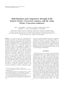 Shell Hardness and Compressive Strength of the Eastern Oyster