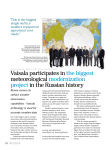 Vaisala participates in the biggest meteorological modernization