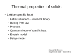 Thermal properties of solids