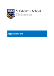 Application Form - St Edward`s SCHOOL CHELTENHAM