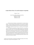 A Quasi-Market Theory of Local Development Competition