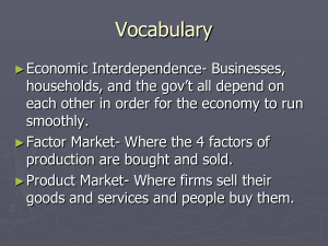 The Circular Flow of Economic Activity