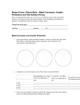 Report Form: ElectroGels - Metal Corrosion, Anodic Protection and