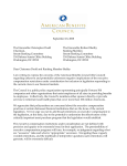 Council Letter to Senate Banking Committee Regarding Executive
