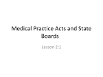 Medical Practice Acts and State Boards