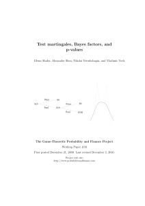 Test martingales, Bayes factors, and p-values