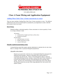 Class A Foam Mixing and Application Equipment