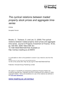 The cyclical relations between traded property stock prices and