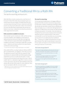 Converting a Traditional IRA to a Roth IRA