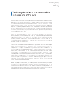 The Eurosystem`s bond purchases and the exchange rate of the
