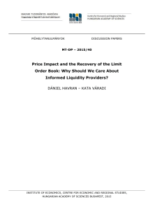Price Impact and the Recovery of the Limit Order Book