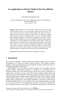 An Application on Merton Model in the Non