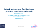 Infrastructures and Architectures post the .com hype and crash