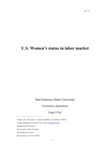 US Women`s status in labor market