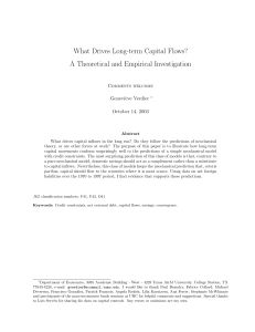 What Drives Long-term Capital Flows? A Theoretical and Empirical