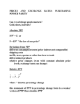 prices and exchange rates: purchasing power parity