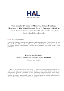 The Density Profiles of Massive, Relaxed Galaxy Clusters - HAL-Insu