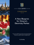 A New Blueprint for Ontario`s Electricity Market