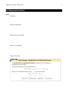 Key Concept: Synthetic Division