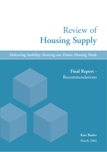 Review of Housing Supply
