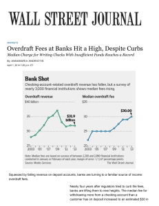 Overdraft fees at banks make a comeback, hitting a record.