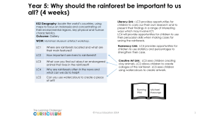 Year 5: Why should the rainforest be important