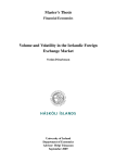 Master`s Thesis Volume and Volatility in the Icelandic