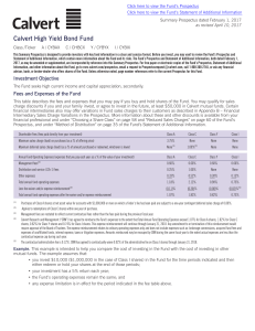 Calvert High Yield Bond Fund