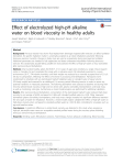 Effect of electrolyzed high-pH alkaline water on blood viscosity in