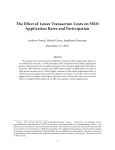 The Effect of Lower Transaction Costs on SSDI