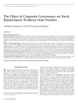 The Effect of Corporate Governance on Stock Repurchases
