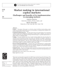 Market making in international capital markets