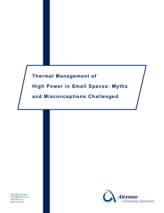 Thermal Management of High Power in Small Spaces