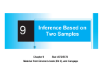 9 Inference Based on Two Samples