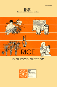 Rice in human nutrition / prepared in collaboration with the FAO by
