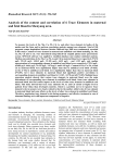 Analysis of the content and correlation of 6 Trace Elements in