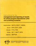management and reporting of results for wheat program