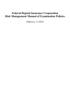 Federal Deposit Insurance Corporation Risk Management Manual of