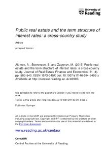 Public real estate and the term structure of interest rates