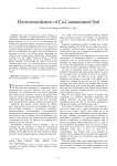 Electroremediation of Cu-Contaminated Soil