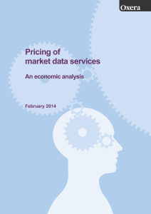 2 Economic analysis of the pricing of market data services