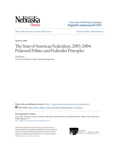 The State of American Federalism, 2003-2004