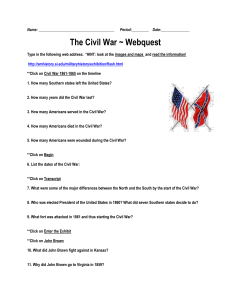The Civil War ~ Webquest