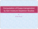 Computation of Evapotranspiration by Soil moisture Depletion Studies