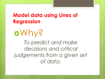 Model data using Lines of Regression