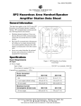SP2 Hazardous Area Handset/Speaker Amplifier Station Data Sheet